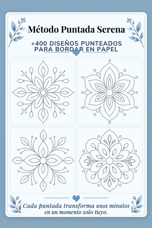 Página de muestra: mandalas punteadas para bordar